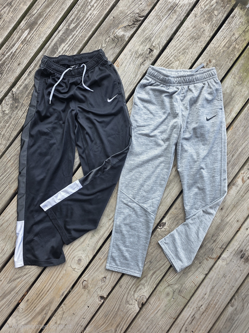 Nike Kids' Athletic Track Pants - Black & Gray